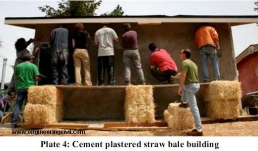 Plate 4-Cement plastered straw bale building