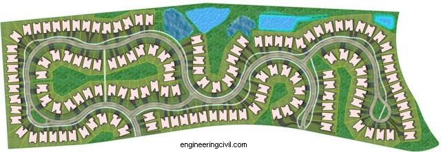 Prefurbia Neighborhood Plan with space for surface flow