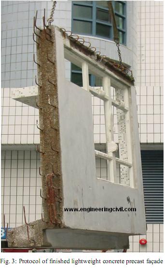 protocol of finished lightweight concrete precast facade