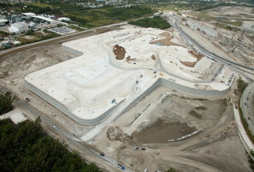 Aerial View of the Retaining Wall