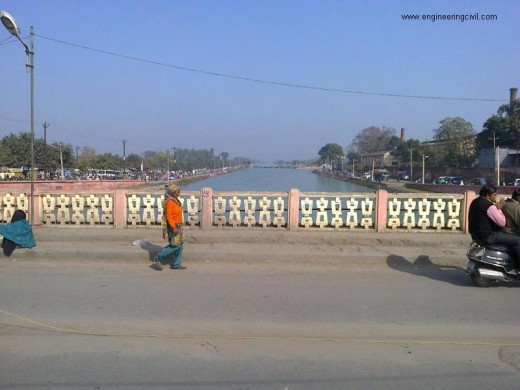 Canal North side from Nagar Nigam, Roorkee, bridge