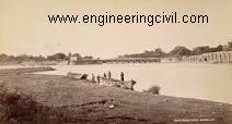 Photograph (1860) of the head works of the Ganges canal in Haridwar