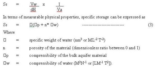 aquifer formulae