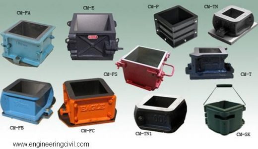 Figure 2 Different types of moulds with different sizes