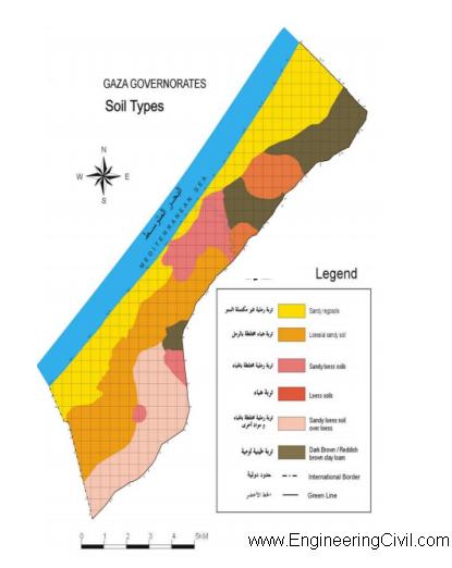 fig2 Classification of soil texture profile in the Gaza Strip