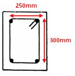 Fig 1- 250mm x 300mm stirrup