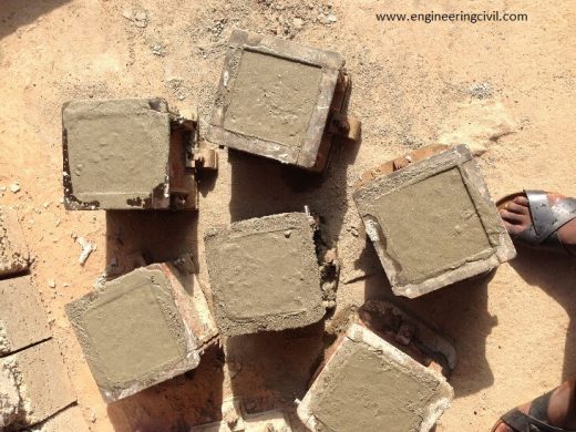 Casting of Concrete Cubes