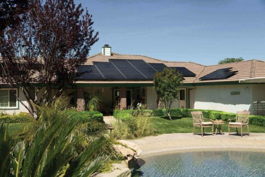 Solar panels installed on the roof of a home