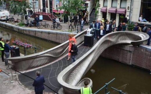 Fig 1: The first 3D printed steel bridge unveiled in Amsterdam