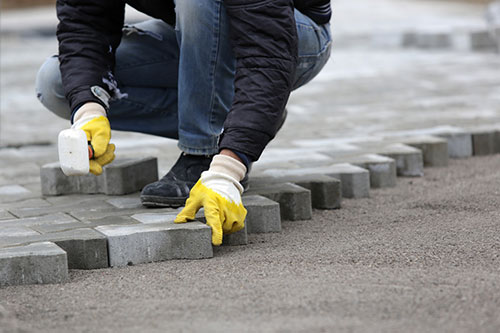 Fig 1- Laying of paver blocks