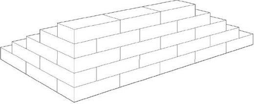 Fig 1 - Stretcher Bond in Bricks