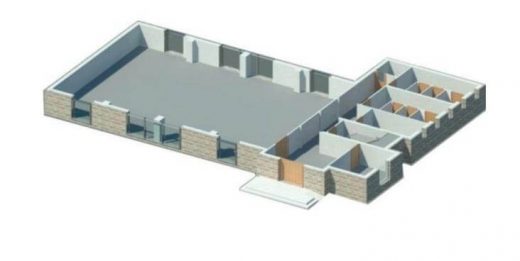 Fig 10- Ground floor plan with zoning Ras Alain Multipurpose Hall