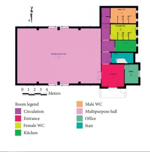 Fig 11- Perspective plan of Ras Alain Multipurpose Hall