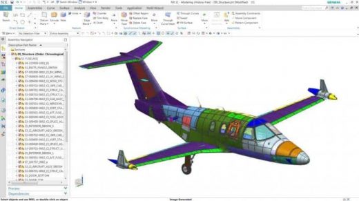 Fig 13- Aeroplane design using Siemens NX in aviation industry