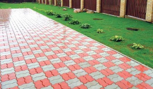 Fig 2- Colourful paver blocks provided in lawn