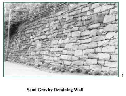Fig 2- Semi Gravity Retaining Wall