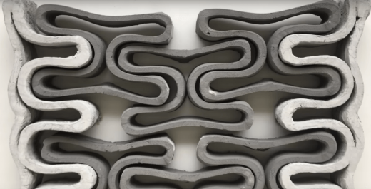 Fig 4- 3D printed concrete made from fly ash and steel slag