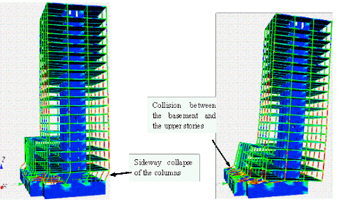 Fig 4: Collapse simulation of an RCC Building