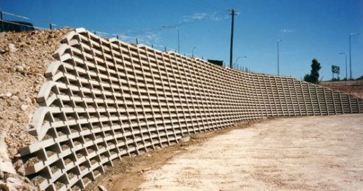 Fig 6- Precast Concrete Crib Retaining Walls