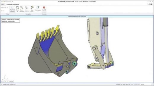 Fig 7.1 - Backhoe using Creo