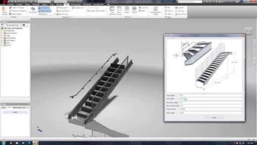 Fig 9- Autodesk Inventor for staircase